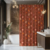 Retro Vibes Curtain Pastel Holiday Bathroom Fun Douchegordijn