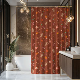 Retro Vibes Curtain Pastel Holiday Bathroom Fun Douchegordijn