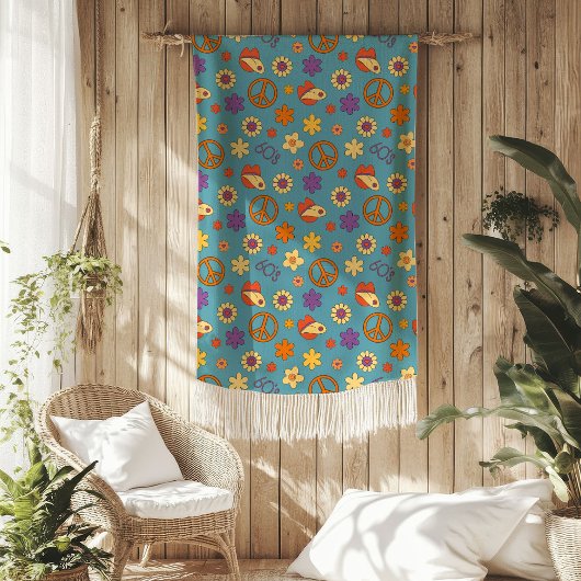 Retro Vibes Deken Pastel Funky 70s Stijl