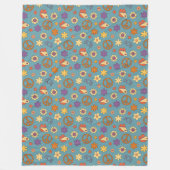 Retro Vibes Deken Pastel Funky 70s Stijl (Voorkant)