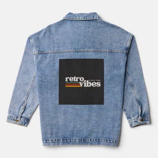 retro vibes  denim jacket (Achterkant)