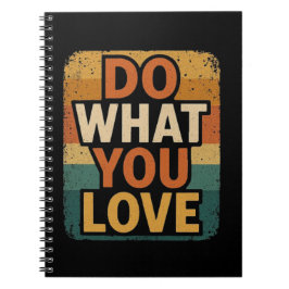 Retro vibes: doe waar je van houdt notitieboek