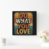 Retro vibes: doe waar je van houdt vierkante klok (Huis)