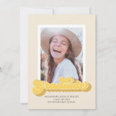 Retro Vibes (Geel) Aankondiging Afstuderen foto's (Voorkant)