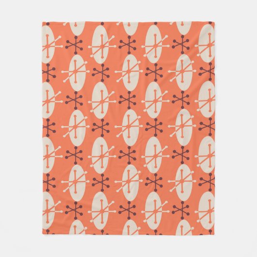 Retro Vibes: geometrisch burstpatroon Fleece Deken (Voorkant)