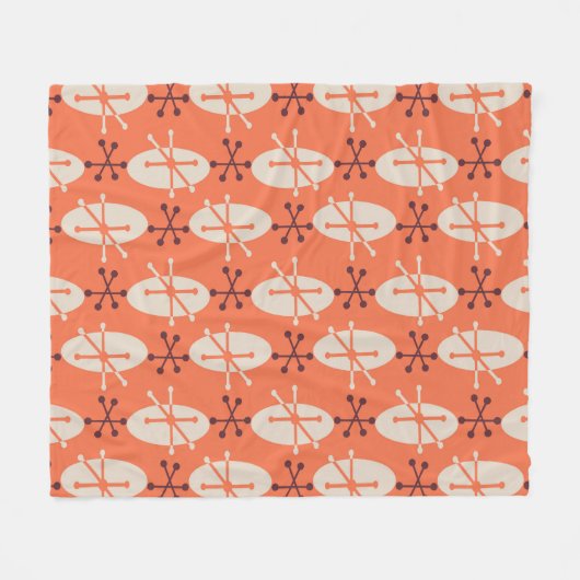 Retro Vibes: geometrisch burstpatroon Fleece Deken (Voorkant (Horizontaal))