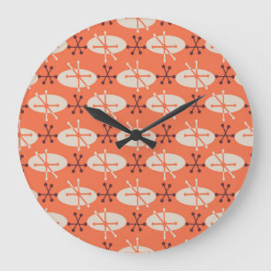 Retro Vibes: geometrisch burstpatroon Grote Klok