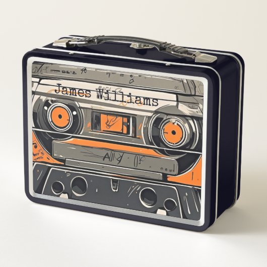 Retro Vibes: gepersonaliseerd handgetekend Cassett (Achterkant)