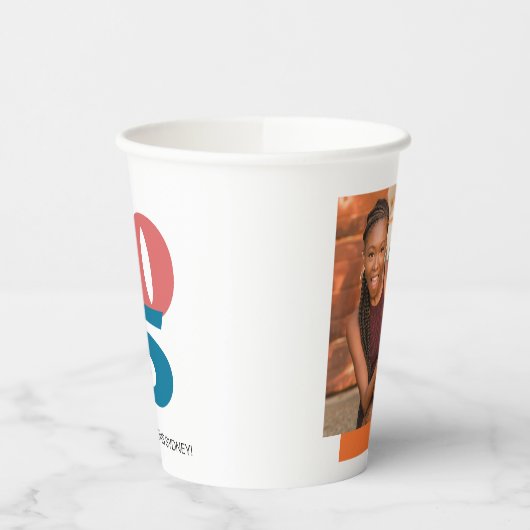 Retro Vibes Graduation Party Klasse van 2024 Papieren Bekers (Links)