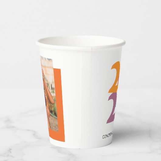 Retro Vibes Graduation Party Klasse van 2024 Papieren Bekers (Rechts)