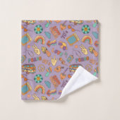 Retro Vibes Handdoek Boho Funky Badkamer Uitzicht (Wasdoekje)