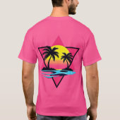 Retro Vibes: het Vaporwave Sunset T-shirt (Achterkant)