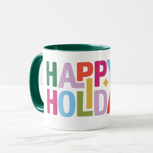 Retro Vibes Holiday Mug Mok (Voorkant links)
