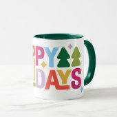 Retro Vibes Kerstmug Mok (Voorkant rechts)