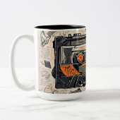 Retro Vibes - Mixtape Tweekleurige Koffiemok (Links)