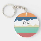 Retro vibes monogram sleutelhanger (Voorkant)