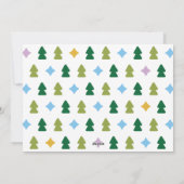 Retro Vibes Multi-Color Holiday Card Feestdagenkaart (Achterkant)