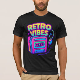 Retro Vibes Neon Cassettespeler T-shirt