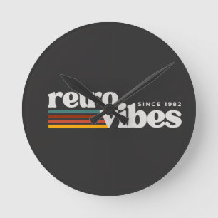 retro vibes ronde klok
