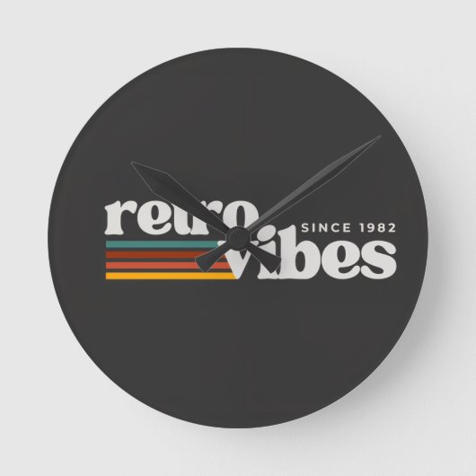 retro vibes  ronde klok (Voorkant)
