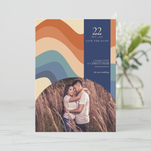 Retro Vibes Save The Date (Staand voorkant)