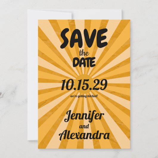 Retro Vibes Save The Date (Voorkant)