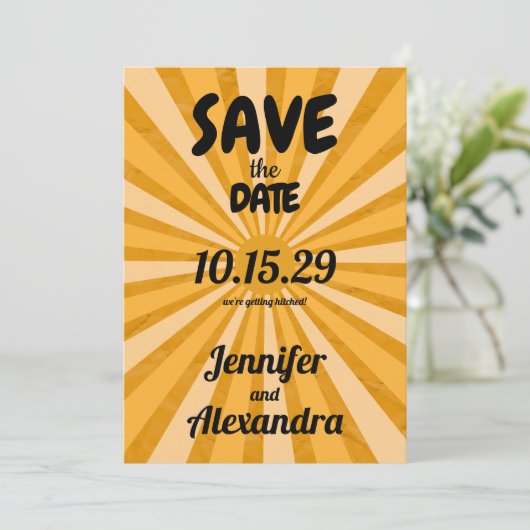 Retro Vibes Save The Date (Staand voorkant)