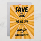 Retro Vibes Save The Date (Voorkant / Achterkant)