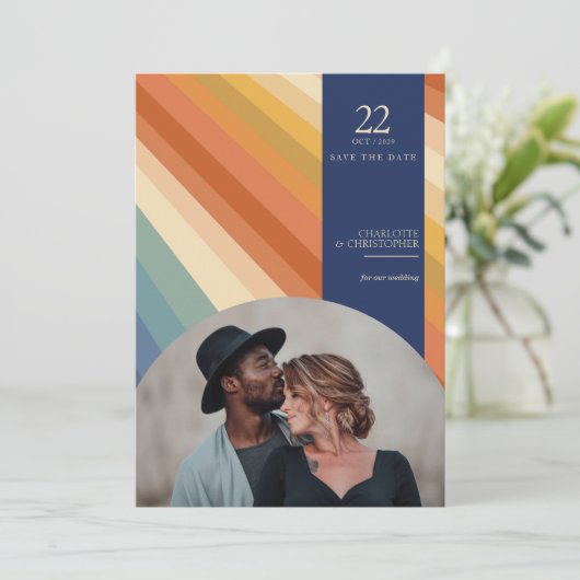 Retro Vibes Save The Date (Staand voorkant)