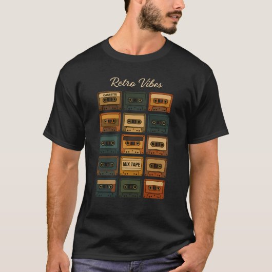 Retro Vibes - stijl Throwback Design T-shirt (Voorkant)