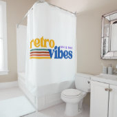 Retro vibes typografie douchegordijn (In situ)