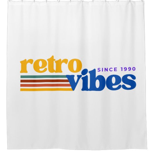 Retro vibes typografie douchegordijn (Voorkant)