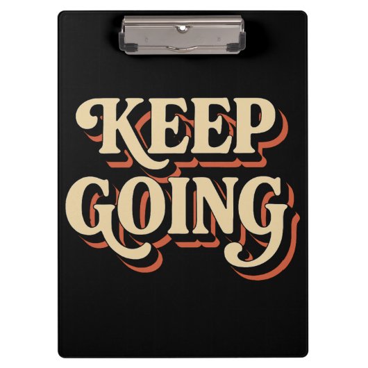 Retro Vibes - typografie kunst Klembord (Voorkant)