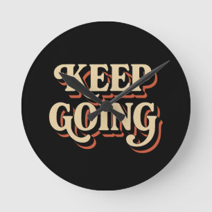 Retro Vibes - typografie kunst Ronde Klok