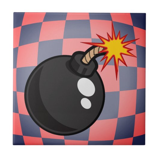Retro Vibes - Verlichte zekeringsbom Tegeltje (Voorkant)