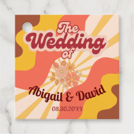 Retro Vibes Vintage bruiloft Bedankjes Labels