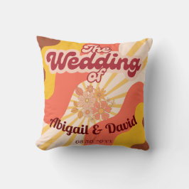 Retro Vibes Vintage bruiloft Kussen