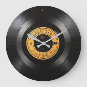 Retro Vibes: Vinyl Record Grote Klok