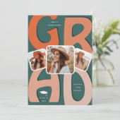 Retro vibes voor een tijdloos feest! Afgestudeerd Kaart (Staand voorkant)