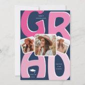 Retro vibes voor een tijdloos feest! Afgestudeerd Kaart (Voorkant)