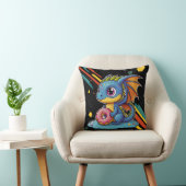 Retro Vibing Schattigee Dragon Big Print Kussen (Stoel)