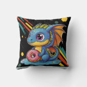 Retro Vibing Schattigee Dragon Big Print Kussen (Achterkant)