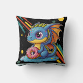 Retro Vibing Schattigee Dragon Big Print Kussen (Voorkant)