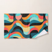 Retro Vibrant Abstract Patroon Bad Handdoek (Handdoek)