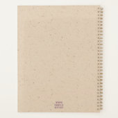 Retro Vibrant Foxglove Wildflower Planner (Achterkant)