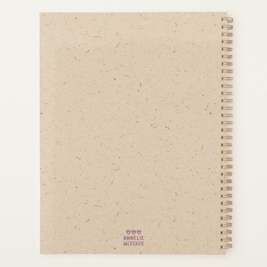 Retro Vibrant Foxglove Wildflower Planner (Achterkant)