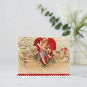 Retro Victoriaans Cupido Valentijn Kaart (Staand voorkant)