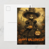 Retro Victoriaans Fotografie Halloween slechte hek Briefkaart (Voorkant / Achterkant)
