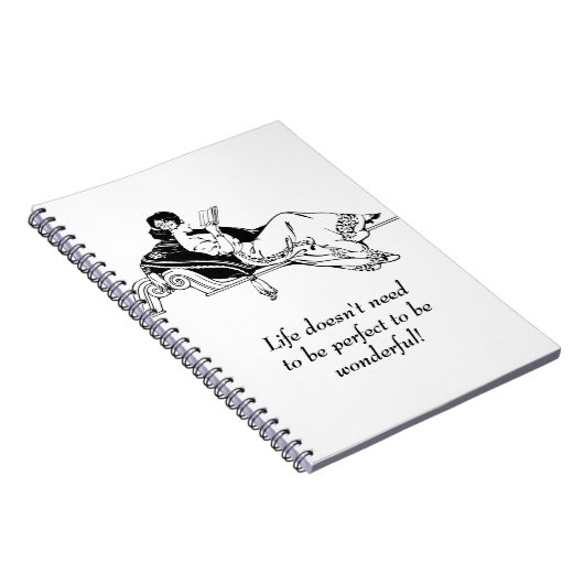  Retro Victoriaans Inspirerend levensquote Notitieboek (Rechterzijde)