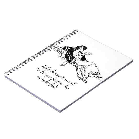  Retro Victoriaans Inspirerend levensquote Notitieboek (Linkerzijde)